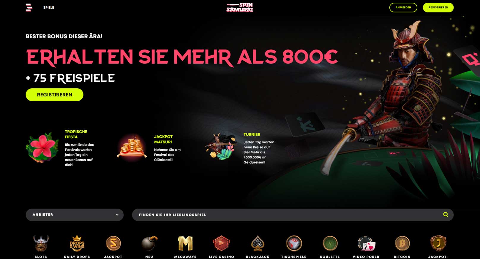 spin samurai online casino